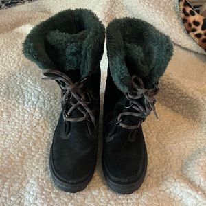 Timberland Lace up black Mukluk Black Boots. Size 6